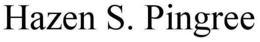 HAZEN S. PINGREE trademark