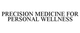 PRECISION MEDICINE FOR PERSONAL WELLNESS trademark