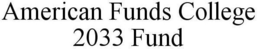 AMERICAN FUNDS COLLEGE 2033 FUND trademark