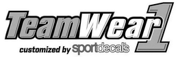 TEAMWEAR1 CUSTOMIZED BY SPORTDECALS trademark