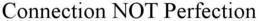 CONNECTION NOT PERFECTION trademark