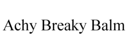 ACHY BREAKY BALM trademark