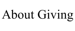 ABOUT GIVING trademark