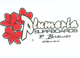 PLUMERIA SURFBOARDS R. BREWER HAWAII trademark