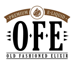 PREMIUM E-LIQUID O F E  OLD FASHIONED ELIXIR trademark