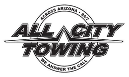ALL CITY TOWING ACROSS ARIZONA 24/7 WE ANSWER THE CALL trademark