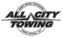 ALL CITY TOWING PROMPT. PROVEN. PROFESSIONAL. ACROSS ARIZONA 24/7 trademark