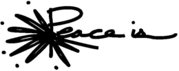 PEACE IS trademark
