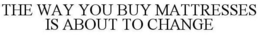 THE WAY YOU BUY MATTRESSES IS ABOUT TO CHANGE trademark