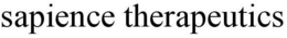 SAPIENCE THERAPEUTICS trademark