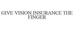 GIVE VISION INSURANCE THE FINGER trademark