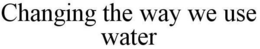 CHANGING THE WAY WE USE WATER trademark