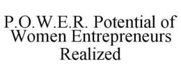 P.O.W.E.R. POTENTIAL OF WOMEN ENTREPRENEURS REALIZED trademark