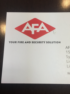 AFA AND YOUR FIRE AND SECURITY SOLUTION trademark