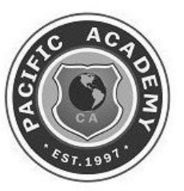 PACIFIC ACADEMY · EST. 1997 · CA trademark