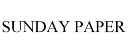 SUNDAY PAPER trademark
