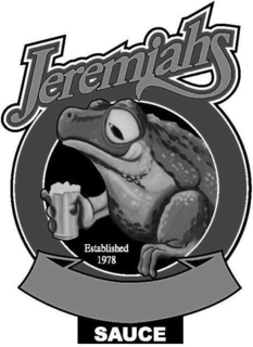 JEREMIAHS ESTABLISHED 1978 SAUCE trademark