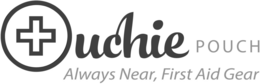 OUCHIE POUCH ALWAYS NEAR, FIRST AID GEAR trademark