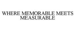 WHERE MEMORABLE MEETS MEASURABLE trademark