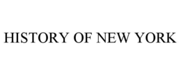 HISTORY OF NEW YORK trademark