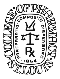 · ST LOUIS · COLLEGE · OF PHARMACY · PRAEPARATIO · COMPOSITO · DISPENSARE · 1864 · trademark