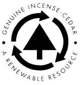 GENUINE INCENSE CEDAR A RENEWABLE RESOURCE trademark