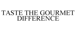 TASTE THE GOURMET DIFFERENCE trademark