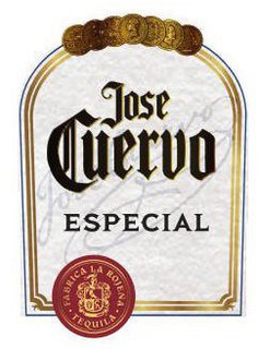 JOSE CUERVO JOSE CUERVO ESPECIAL FABRICA LA ROJENA TEQUILA trademark
