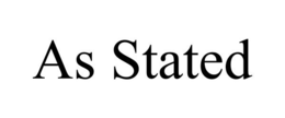 AS STATED trademark