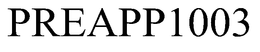 PREAPP1003 trademark