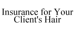 INSURANCE FOR YOUR CLIENT'S HAIR trademark