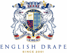 DECORUS ERGA VICTORIS ED SAVILE ROAD INSPIRATION ENGLISH DRAPE SINCE 2001 trademark