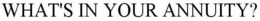WHAT'S IN YOUR ANNUITY? trademark