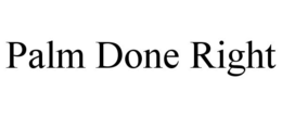 PALM DONE RIGHT trademark