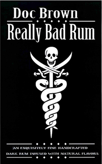 DOC BROWN REALLY BAD RUM AN EXQUISITELYFINE HANDCRAFTED DARK RUM INFUSED WITH NATURAL FLAVORS trademark