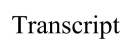 TRANSCRIPT trademark