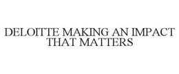 DELOITTE MAKING AN IMPACT THAT MATTERS trademark
