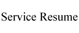 SERVICE RESUME trademark