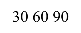30 60 90 trademark
