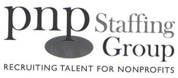 PNP STAFFING GROUP RECRUITING TALENT FOR NONPROFITS trademark