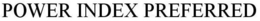 POWER INDEX PREFERRED trademark