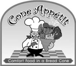 CONE APPÉTIT COMFORT FOOD IN A BREAD CONE trademark