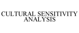 CULTURAL SENSITIVITY ANALYSIS trademark
