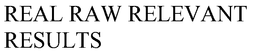 REAL RAW RELEVANT RESULTS trademark