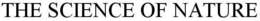 THE SCIENCE OF NATURE trademark