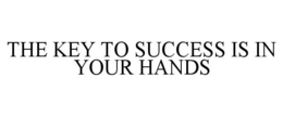 THE KEY TO SUCCESS IS IN YOUR HANDS trademark