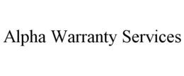 ALPHA WARRANTY SERVICES trademark