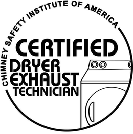 CHIMNEY SAFETY INSTITUTE OF AMERICA CERTIFIED DRYER EXHAUST TECHNICIAN trademark
