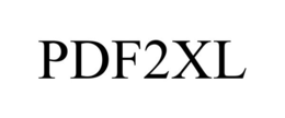 PDF2XL trademark