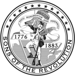 EXEGI MONUMENTUM AERE PERENNIUS 1776 1883 SONS OF THE REVOLUTION trademark